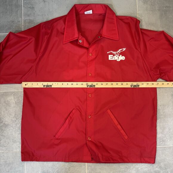Birdie by Richard A. Leslie Red Windbreaker Eagle Racing Jacket Men’s XL USA 80s - Picture 7 of 13